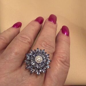 💜Tanzanite Blue Dahlia Flower Ring💜